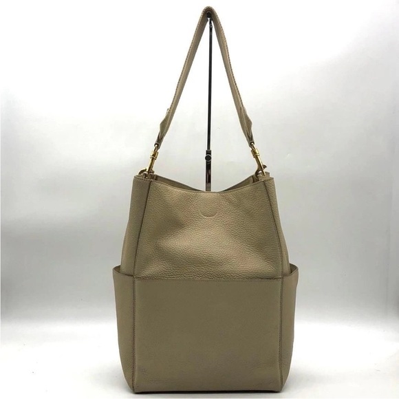Celine Beige Leather Shoulder Bag - Picture 3 of 13